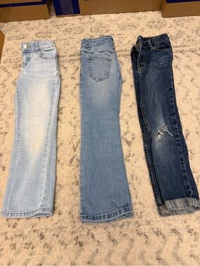 Kids Three-Pack Denim Jeans in Light, Medium & Dark Blue